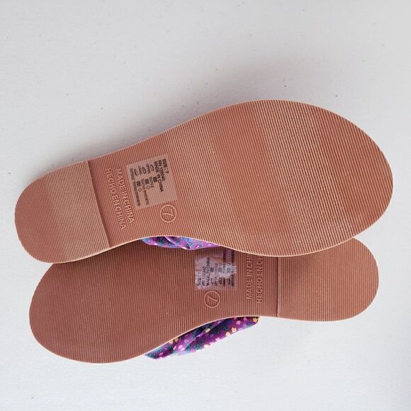 NEW Matilda Jane Toes In The Sand flip Flop Sandals Size 7 Purple Tulip W/ Bag - Picture 5 of 6